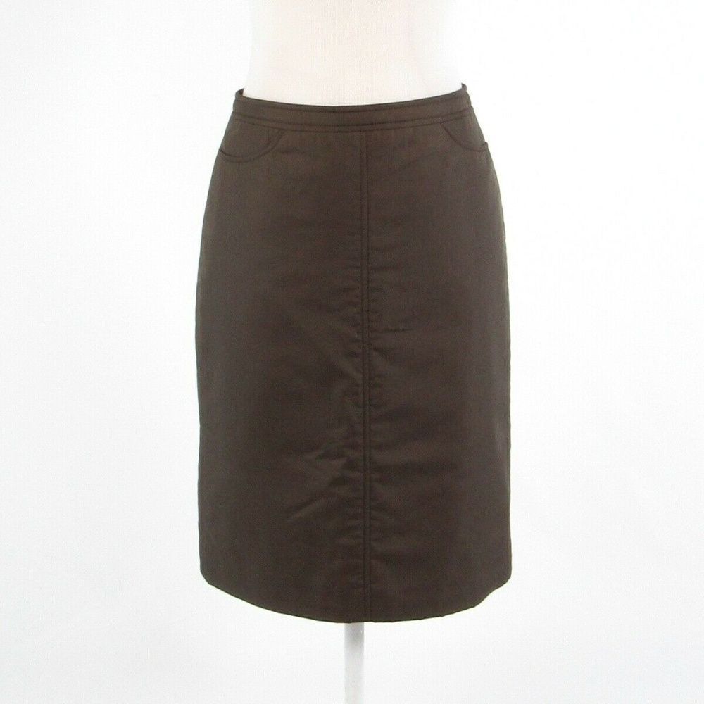Cool brown MESSY pencil skirt S